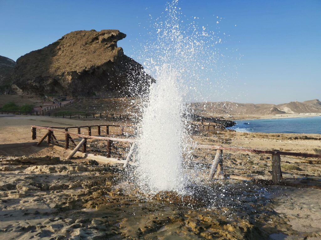 Mughsail beach blowholes, West Coast Salalah trip