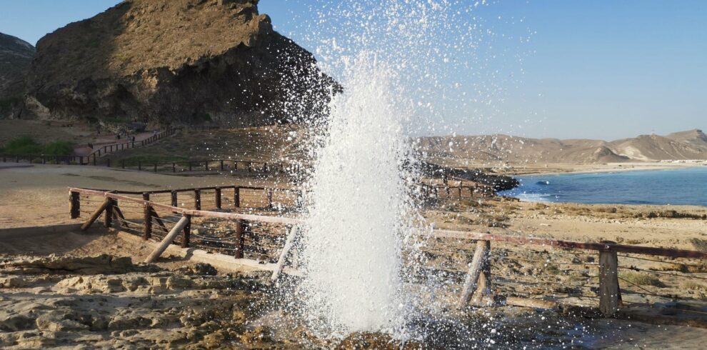 Mughsail beach blowholes, West Coast Salalah trip