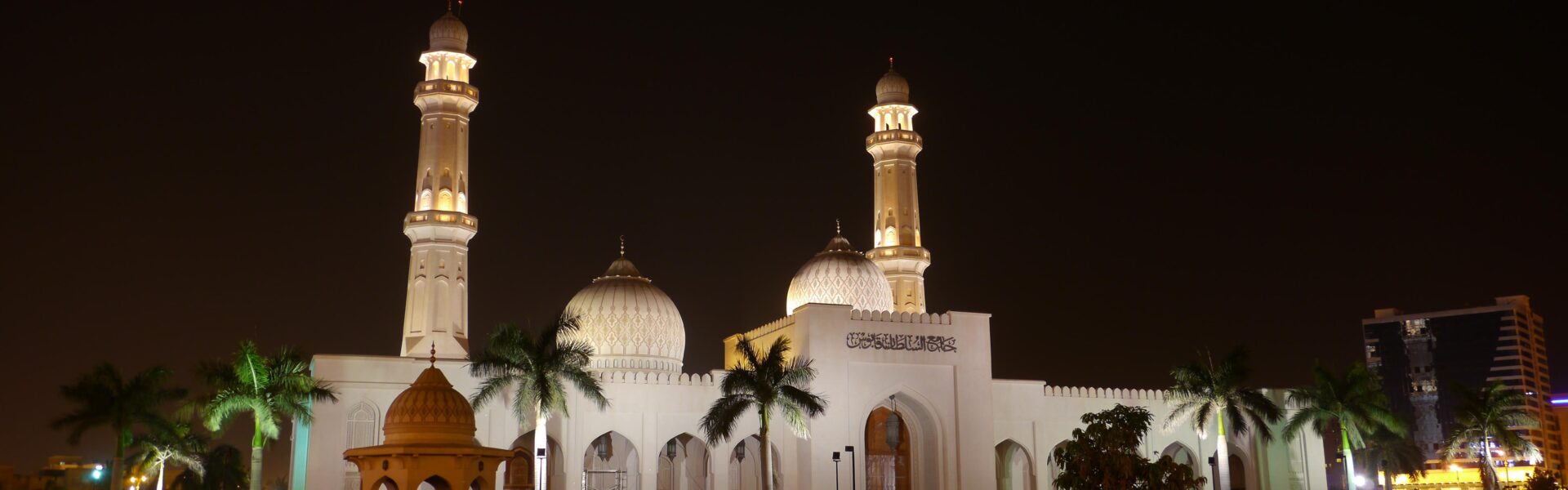 Sultan Qaboos Mosque in Salalah at night